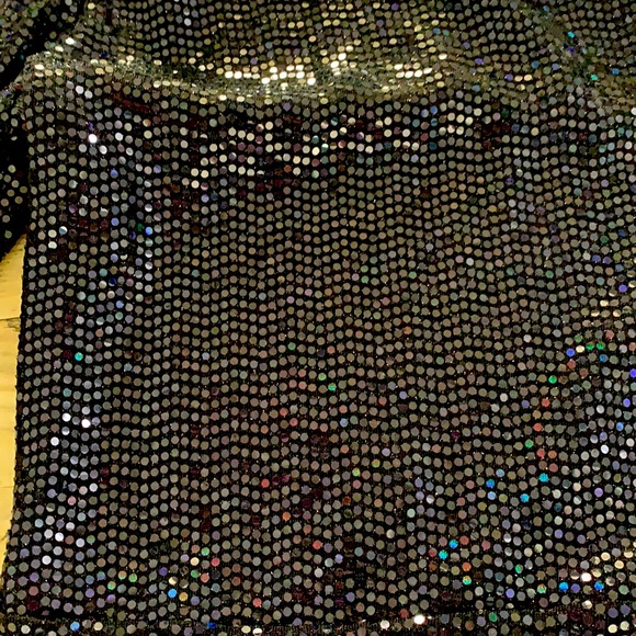 one shoulder sparkly black dress - Picture 2 of 3
